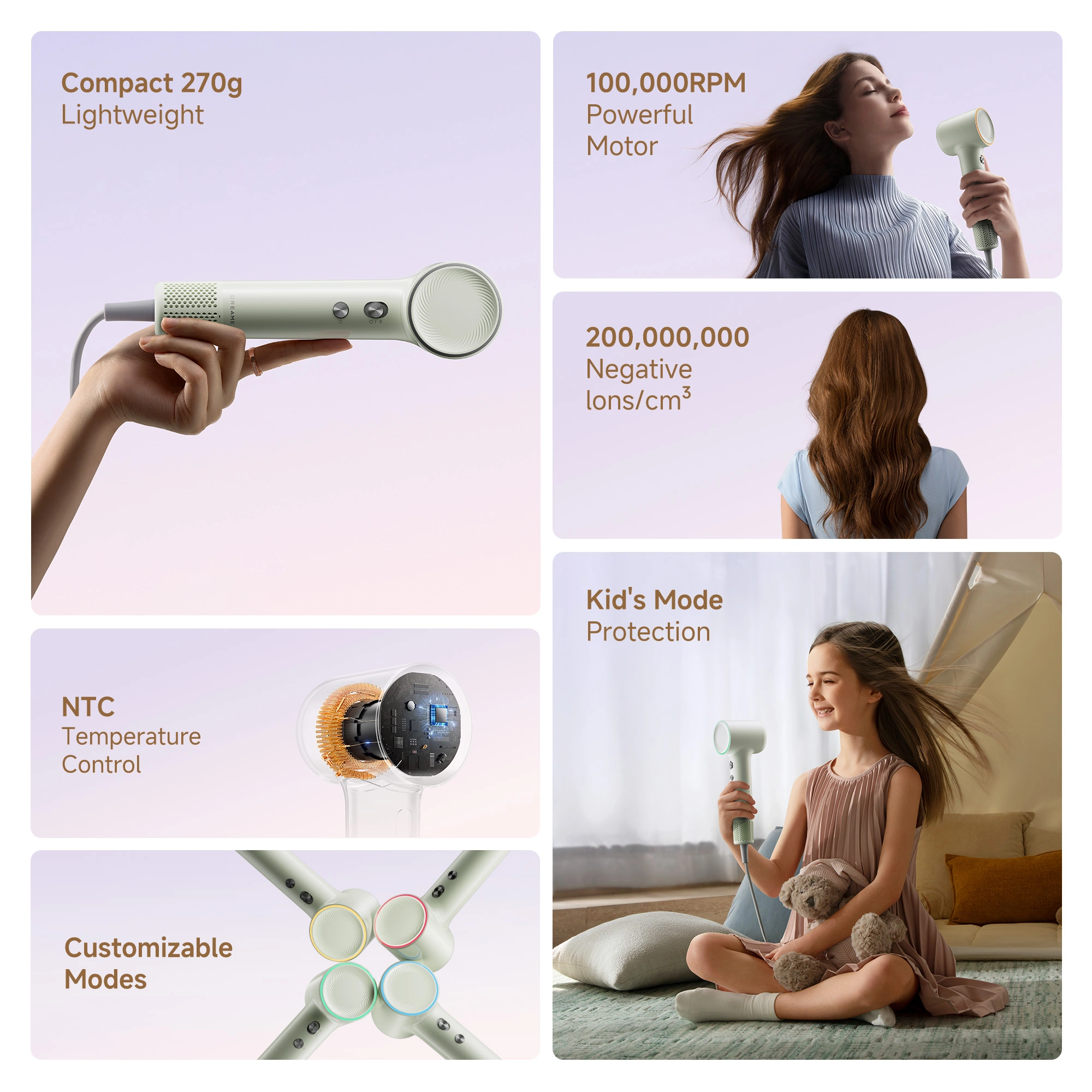 Dreame Hairdryer Mini Green - Image 2