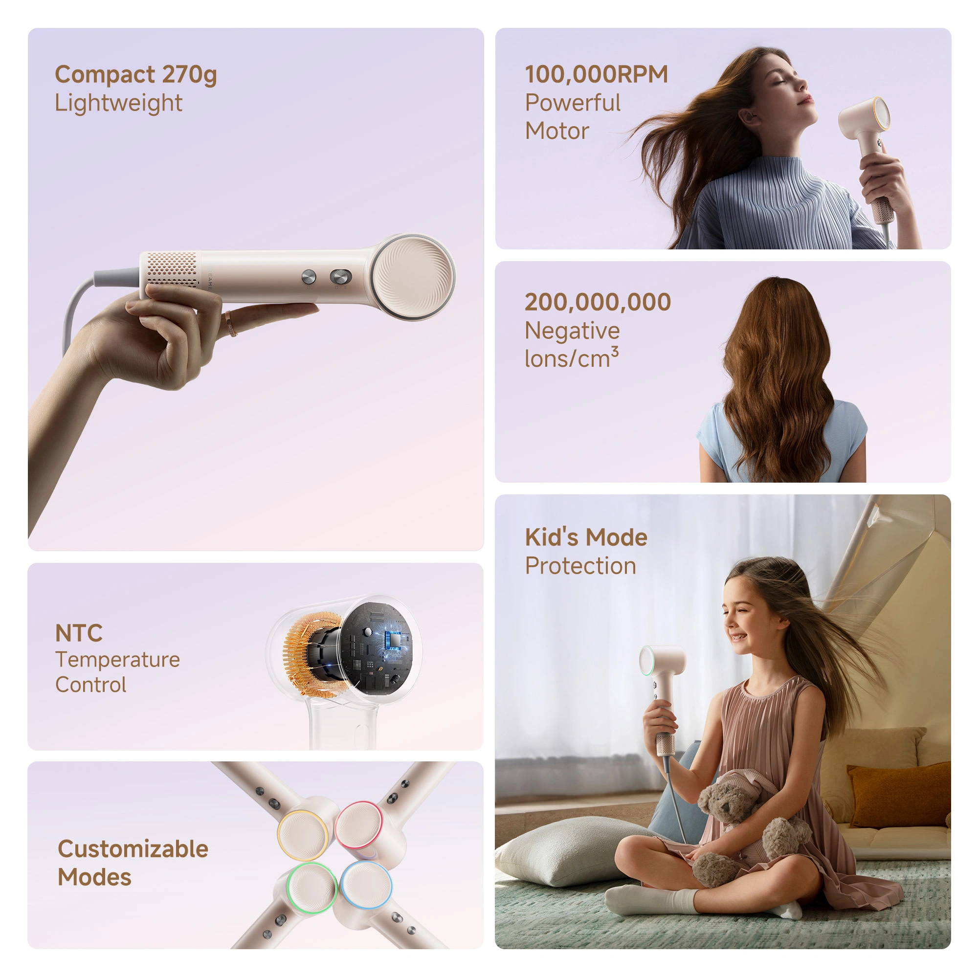 Dreame Hairdryer Mini Pink - Image 2